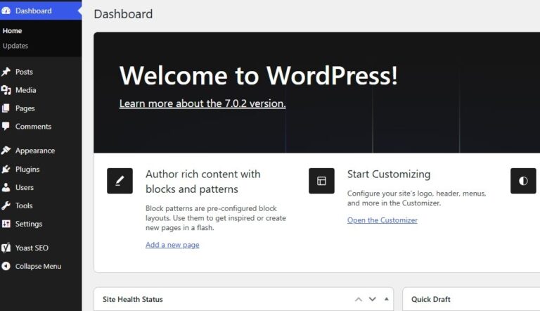 how to start a WordPress website for beginners